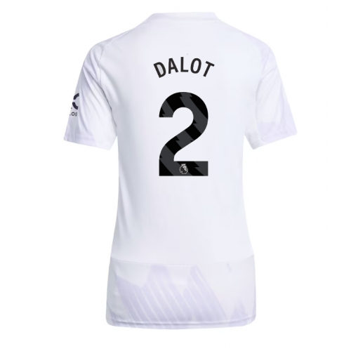 Billige Fotballdrakt Manchester United Diogo Dalot #2 Replika Bortedrakt Dame 2025-26 Kortermet Billige Fotballdrakt Manchester United Diogo Dalot #2 Replika Bortedrakt Dame 2025-26 Kortermet